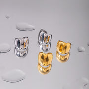 gold plated minimalist smooth ear clip, view 7 - MRSLM