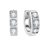 S925 silver moissanite ear clips, view 4 - MRSLM