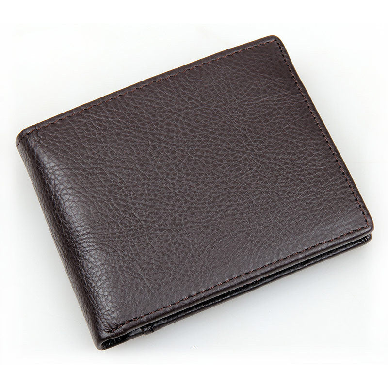 men's short leather wallet, view 6 - MRSLM