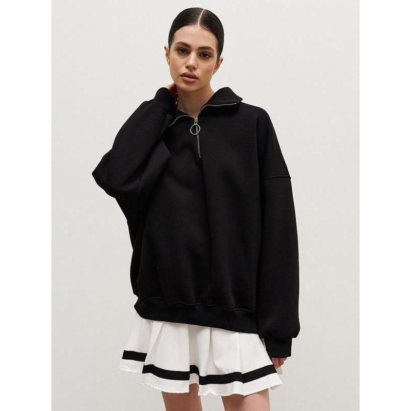 Women's oversized zip-up sweatshirt, view 4 - MRSLM