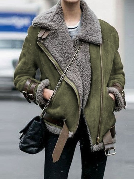 Women's padded winter jacket plus sizes, view 3 - MRSLM