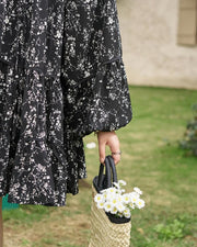 floral flounce-edge loose dress, view 7 - MRSLM