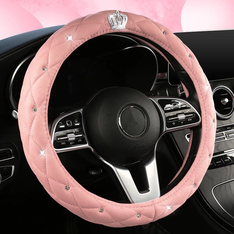 suede steering wheel cover, view 5 - MRSLM