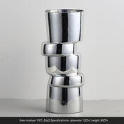 electroplated silver glass small vase, view 5 - MRSLM