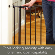 matte bronze arch pet gate, view 5 - MRSLM