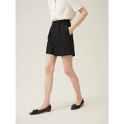 high-waist A-line commuter shorts, view 4 - MRSLM