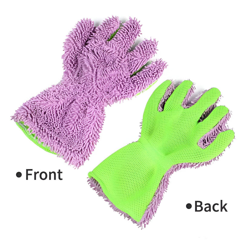 double-sided microfiber car wash gloves, view 3 - MRSLM