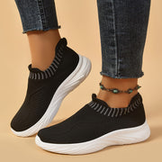 Striped slip-on flat sneakers, view 3 - MRSLM