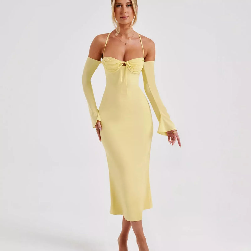 midi bodycon dress, view 5 - MRSLM
