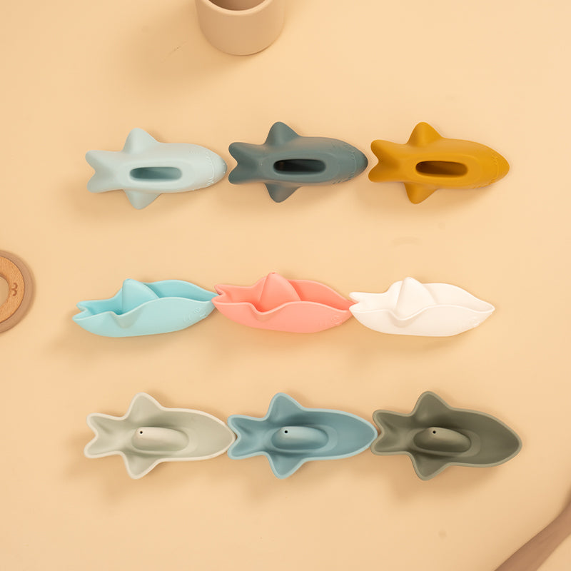 baby bath toys shark set, view 6 - MRSLM