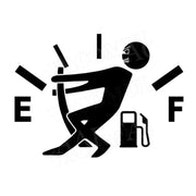 reflective fuel gauge empty decal, view 4 - MRSLM