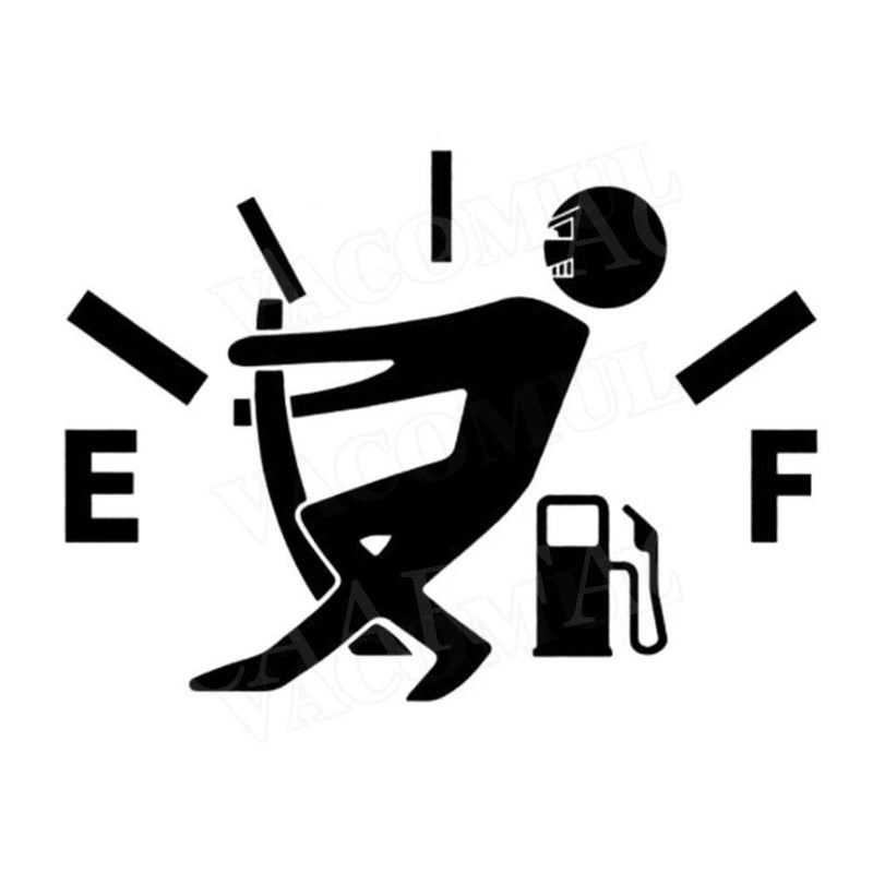 reflective fuel gauge empty decal, view 4 - MRSLM