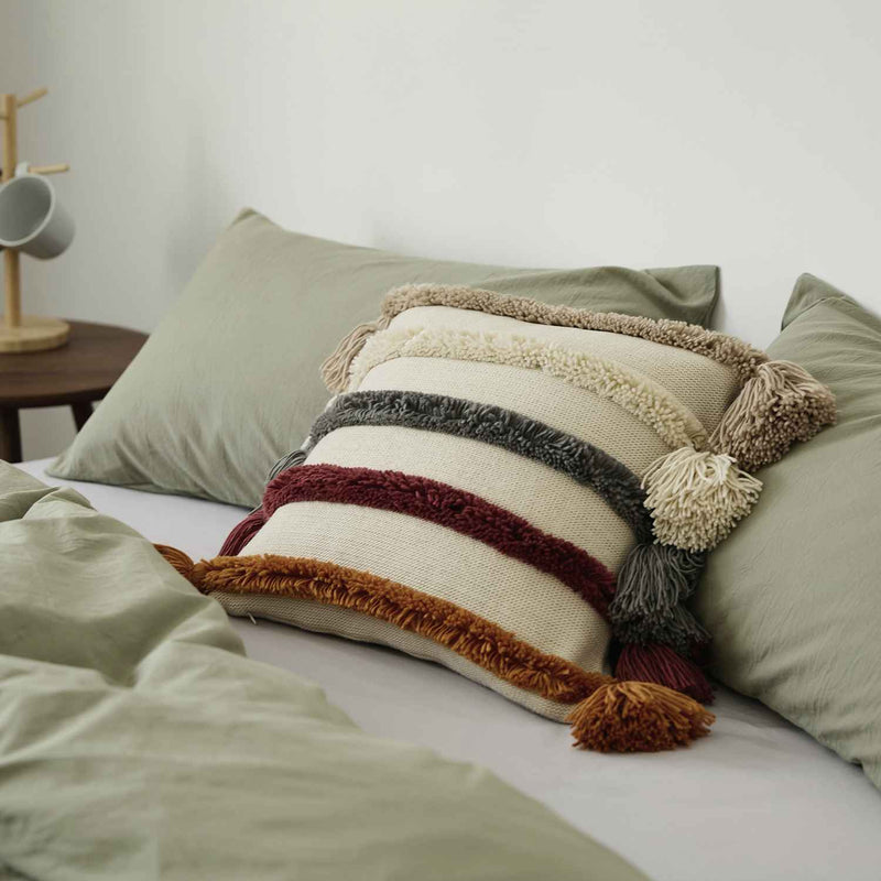 bohemian tufted cushion cover, view 10 - MRSLM