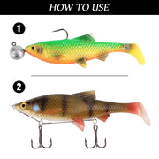 3D river roach paddle tail fishing lure, view 11 - MRSLM
