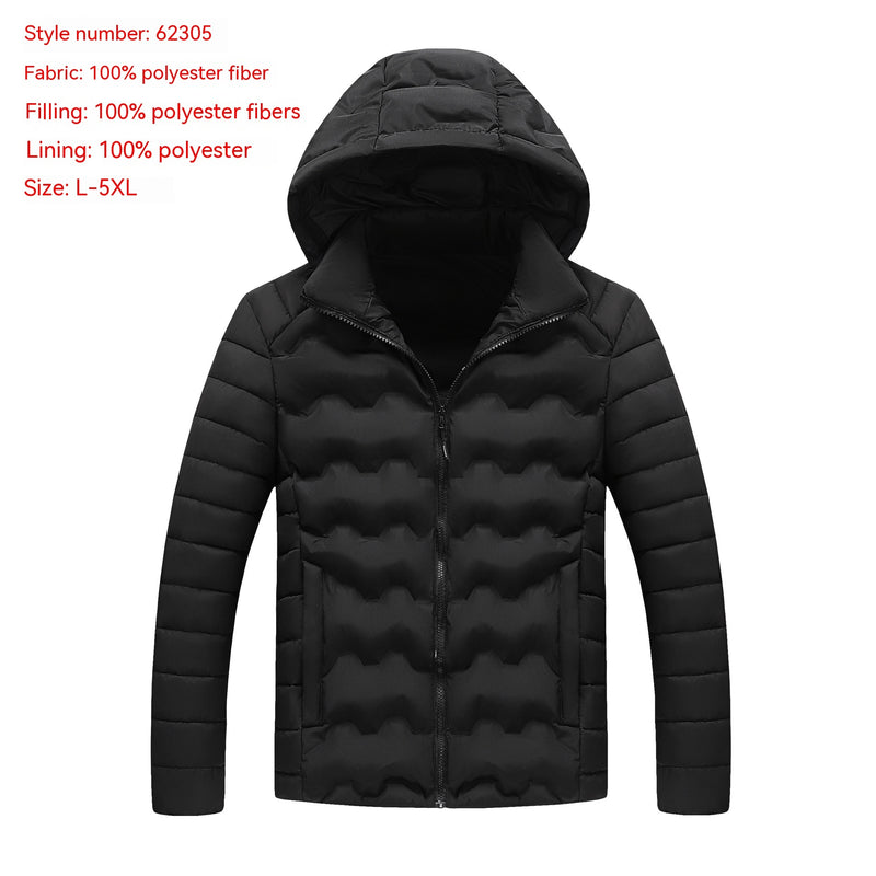 men's hooded cotton-padded jacket, view 8 - MRSLM
