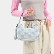 denim look baguette bag, view 6 - MRSLM