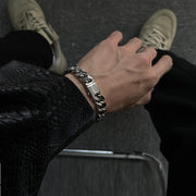 men's heavy cuban link bracelet, view 4 - MRSLM