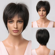 women's short hair full-head wig, view 2 - MRSLM