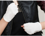 sheepskin leather half finger gloves, view 8 - MRSLM
