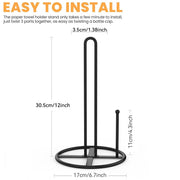 black stainless steel paper towel holder, view 7 - MRSLM