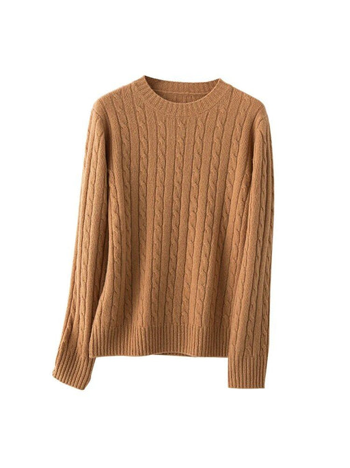 Women's wool crew neck pullover, view 6 - MRSLM