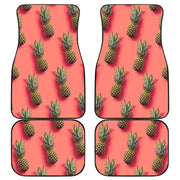 pastel pineapple pink car floor mats, view 2 - MRSLM