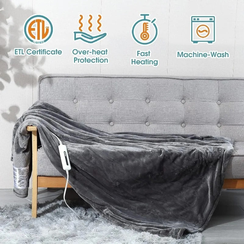electric heated blanket throw, view 5 - MRSLM