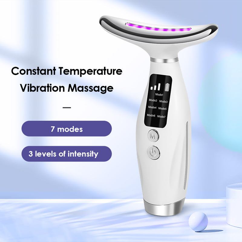 led light face and neck massager, view 3 - MRSLM