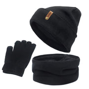 Knit beanie scarf and touchscreen gloves set, view 6 - MRSLM