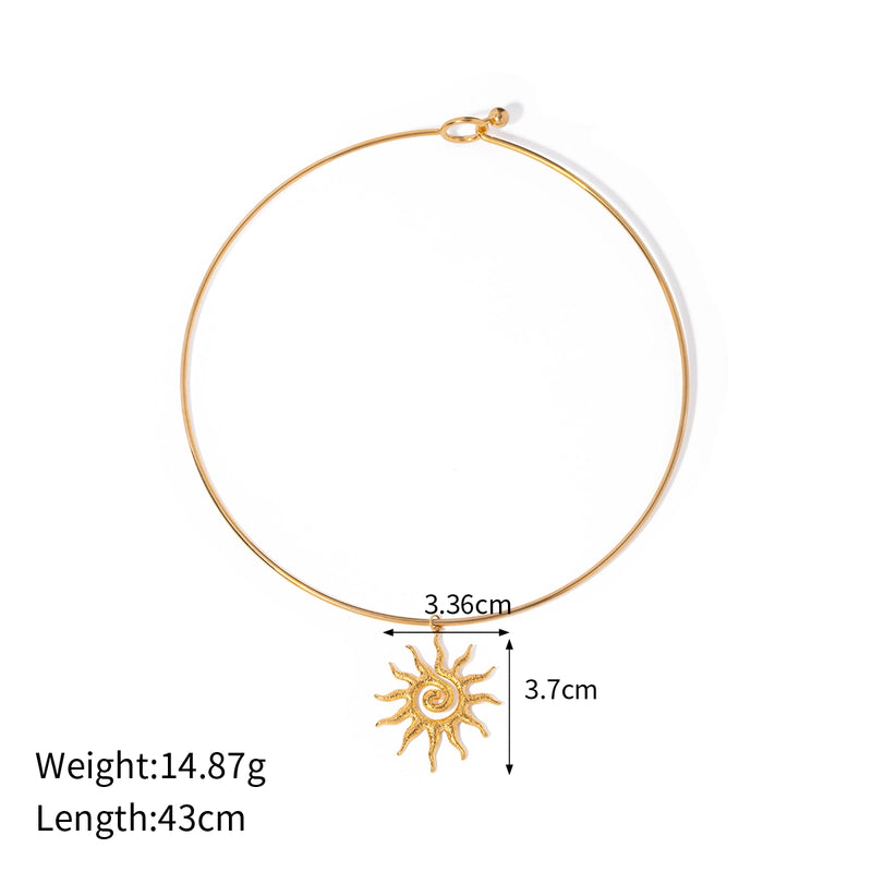 Sunflower pendant necklace, view 3 - MRSLM
