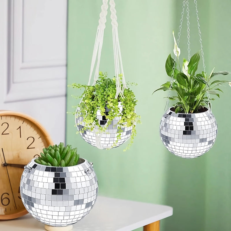 disco ball hanging planter, view 4 - MRSLM