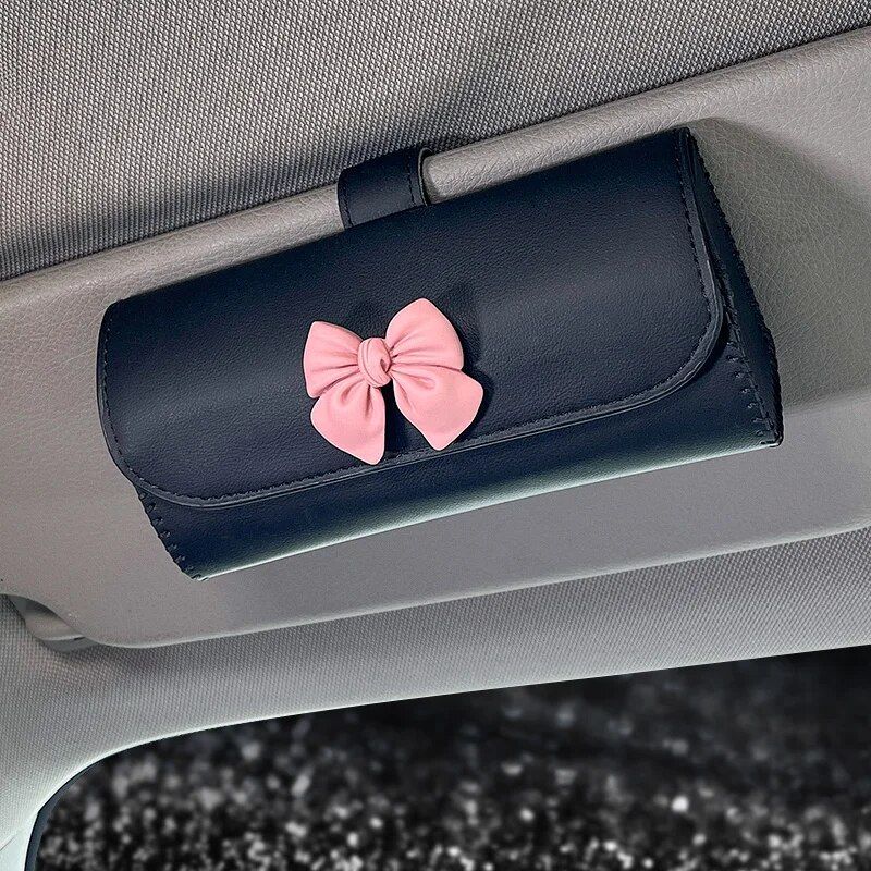 bowknot car sunglasses case, view 7 - MRSLM