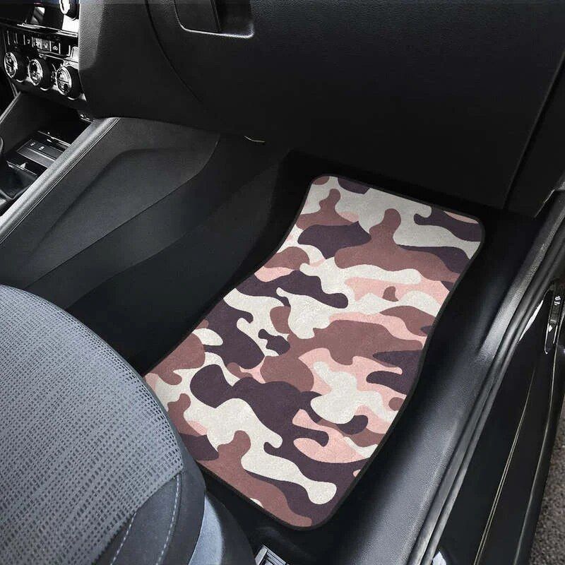 pink and brown camo car floor mats, view 5 - MRSLM