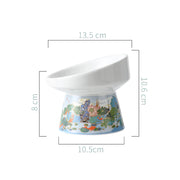 elevated ceramic cat bowl, view 5 - MRSLM