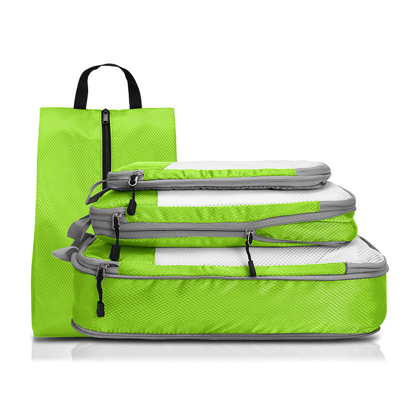travel packing cubes and shoe bag set, view 4 - MRSLM