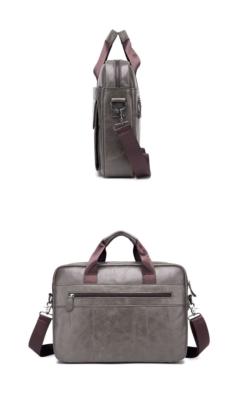 men's leather briefcase, view 5 - MRSLM
