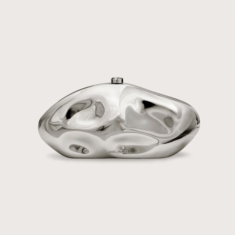 Shimmering shell acrylic clutch, view 4 - MRSLM