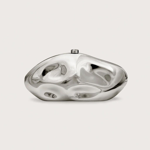 Shimmering shell acrylic clutch, view 4 - MRSLM