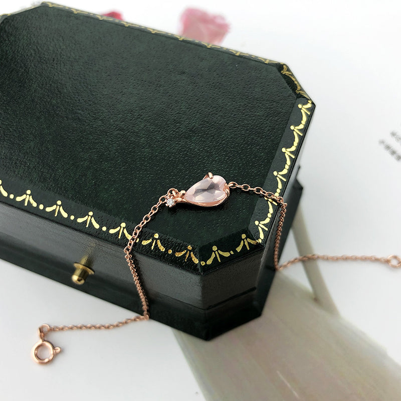 cherry blossom crystal silver bracelet, view 3 - MRSLM