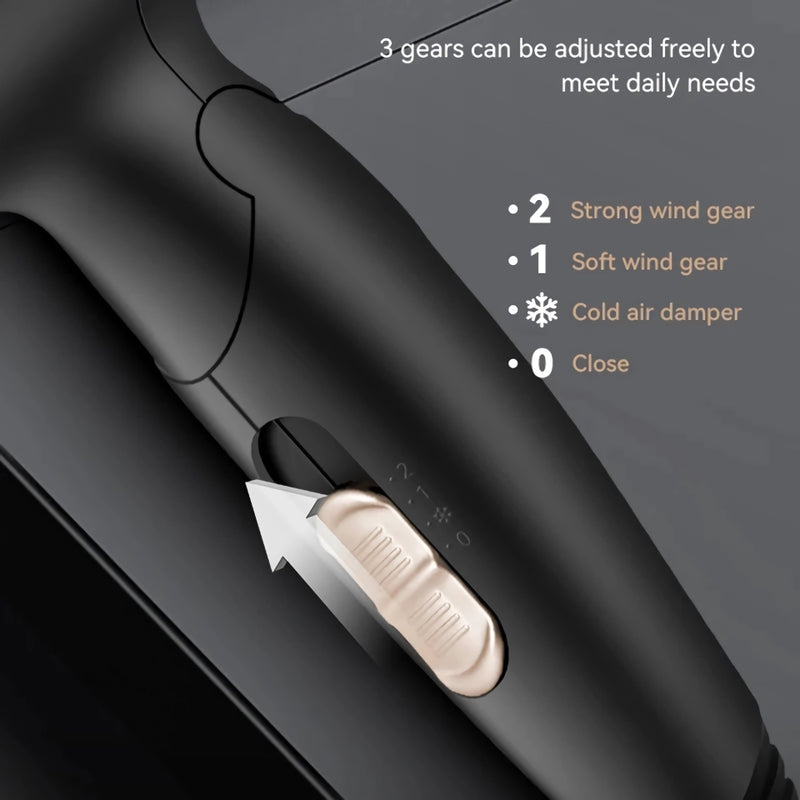 foldable hair dryer, view 4 - MRSLM