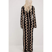 Striped knit O-neck midi dress, view 15 - MRSLM