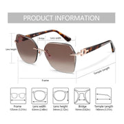 rimless geometric gradient sunglasses, view 7 - MRSLM