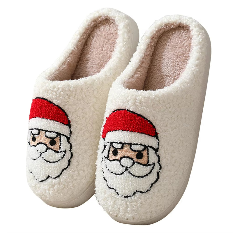 Christmas Santa fluffy slippers, view 4 - MRSLM