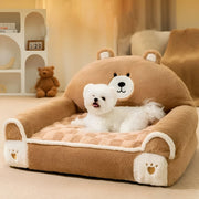 cozy winter pet bed sofa, view 2 - MRSLM