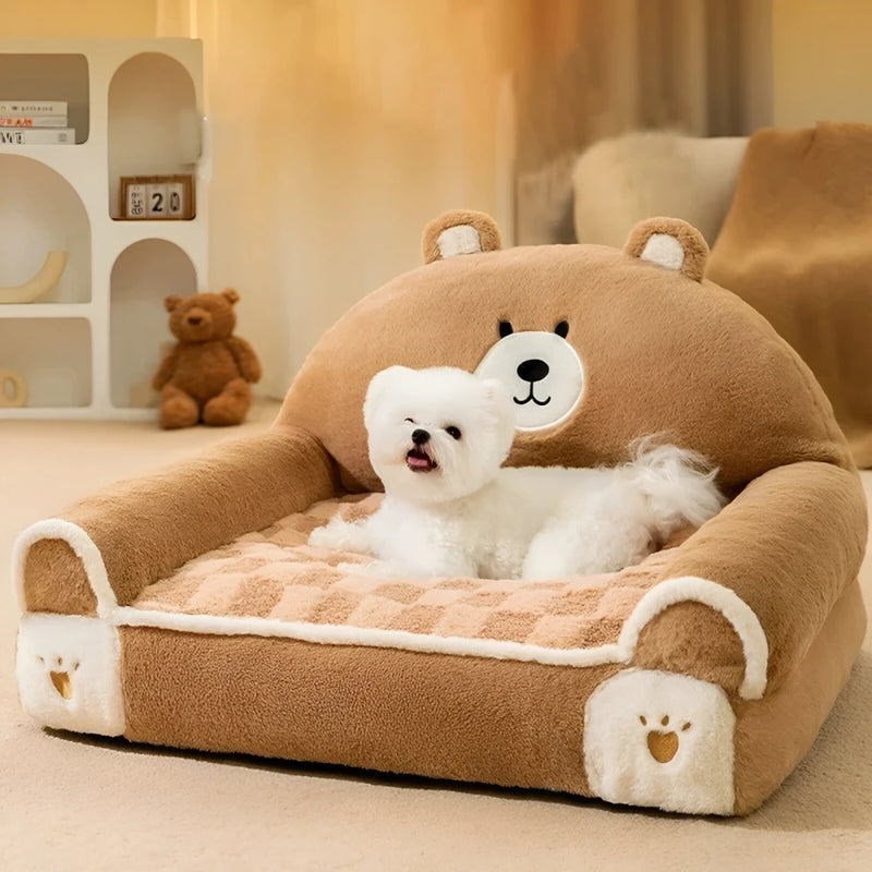 cozy winter pet bed sofa, view 2 - MRSLM