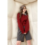 spliced pullover sweater, view 3 - MRSLM