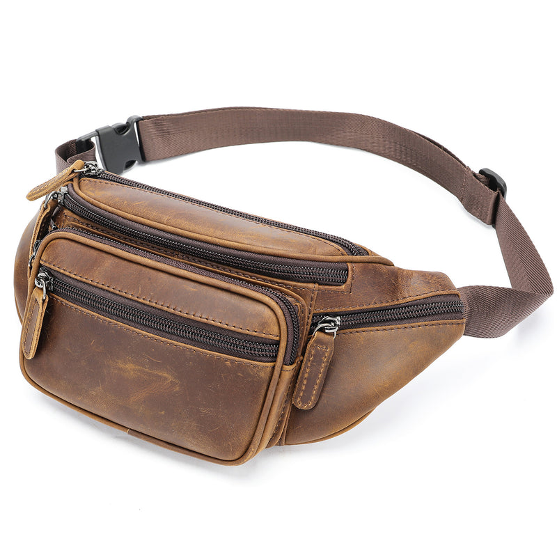 Men's sheepskin waist bag, view 9 - MRSLM