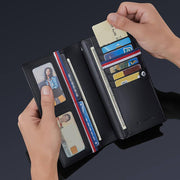 Long leather men's wallet with phone pocket, view 5 - MRSLM
