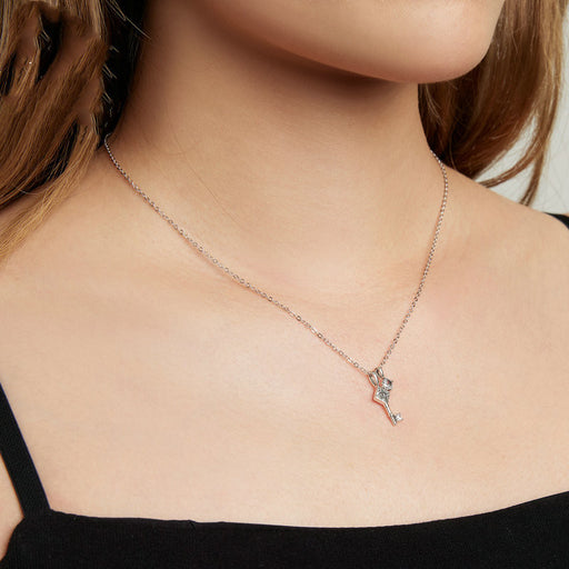 925 silver key lock necklace - MRSLM