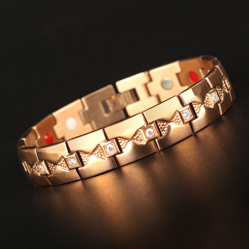 men's titanium steel magnetic clasp bracelet, view 2 - MRSLM